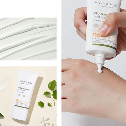 Mary&amp;May Vegane Cica Beruhigende Sonnencreme LSF 50+/PA++++ 50 ml