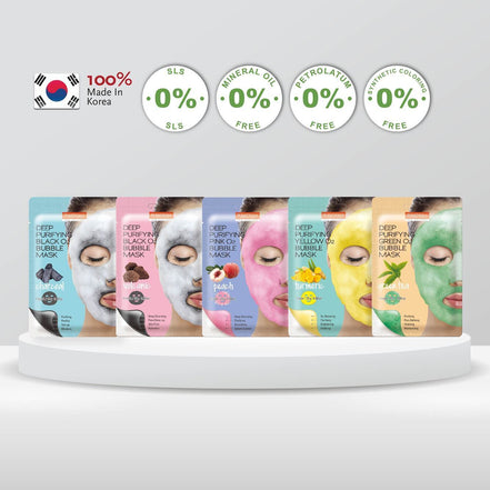 Purederm Deep Purifying Yellow O2 Bubble Mask Volcanic 25g