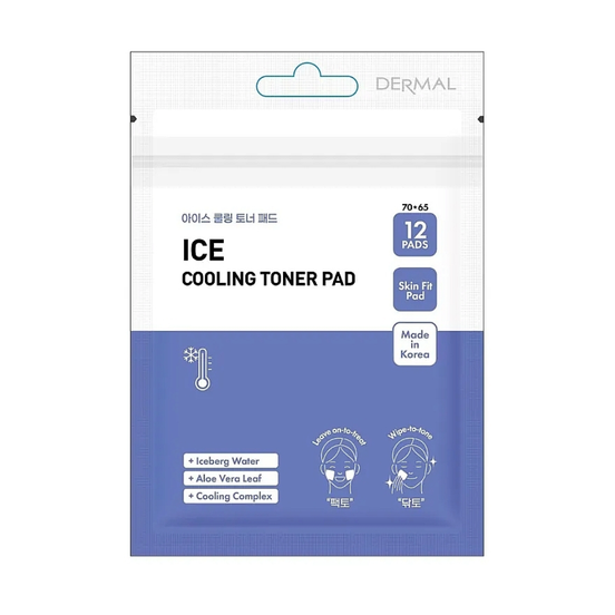 DERMAL Ice Cool Toner Pad 12ks