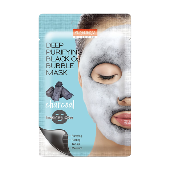 Purederm Deep Purifying Black O2 Bubble Mask 20g