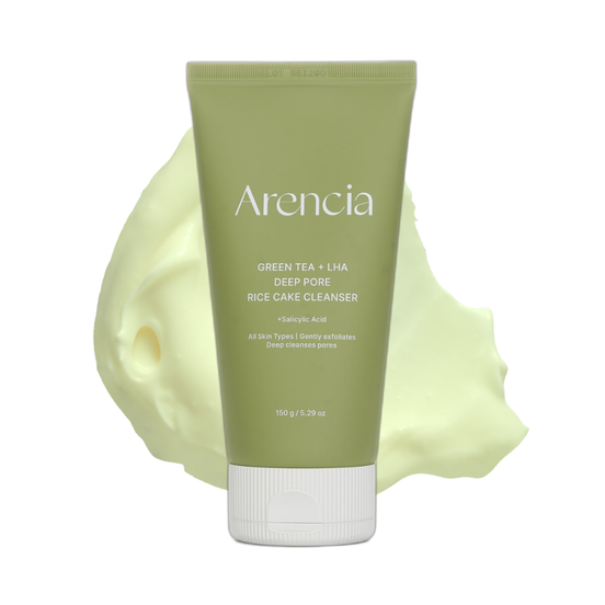 Arencia Green Tea + LHA Deep Pore Rice Cake Cleanser 150g