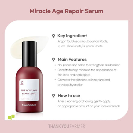 THANK YOU FARMER Miracle Age Repair Serum 60ml