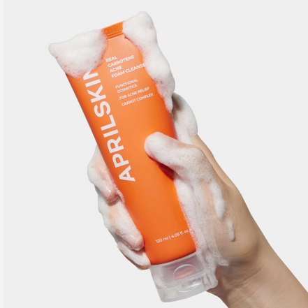 APRILSKIN  Real Carrotene Acne Foam Cleanser 120ml