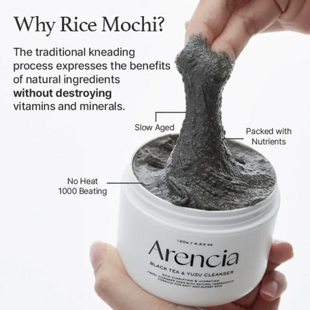 Arencia  Black Tea Rice Mochi Cleanser 120g