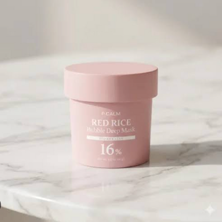 P.CALM Red Rice Bubble Deep Mask 90g