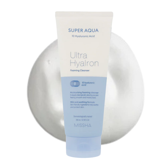 Missha Super Aqua Ultra Hyalron Foaming Cleanser 200ml